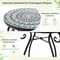 Costway Mosaic Outdoor Round End Table with Weather Resistant Ceramic Tile Tabletop